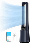 Midea Luftreiniger MFP-120i H13 12H, BL, 2 in 1 Turmventilator Leise 27dB True HEPA auf 47.6 ㎡ LED Display Fernbedienung