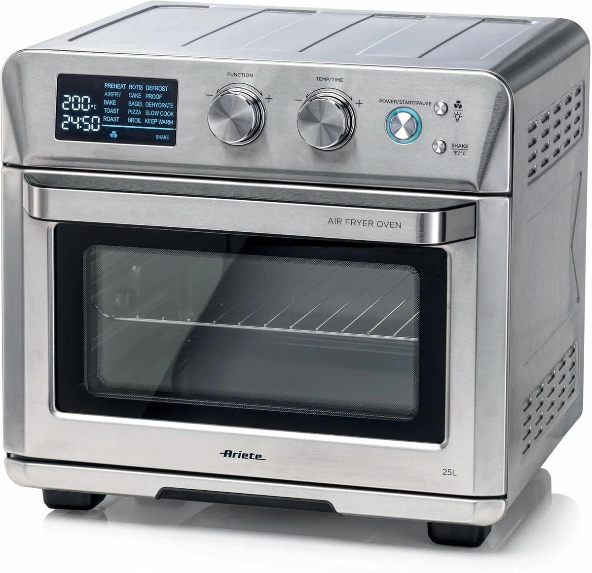 Ariete Airy Fryer Oven Digital SS 4629, Fassungsvermögen 25 l, für Pizza 30 cm, Luftfriteuse, LED-Display, Temperatur max. 230 °C, Leistung 1700 W