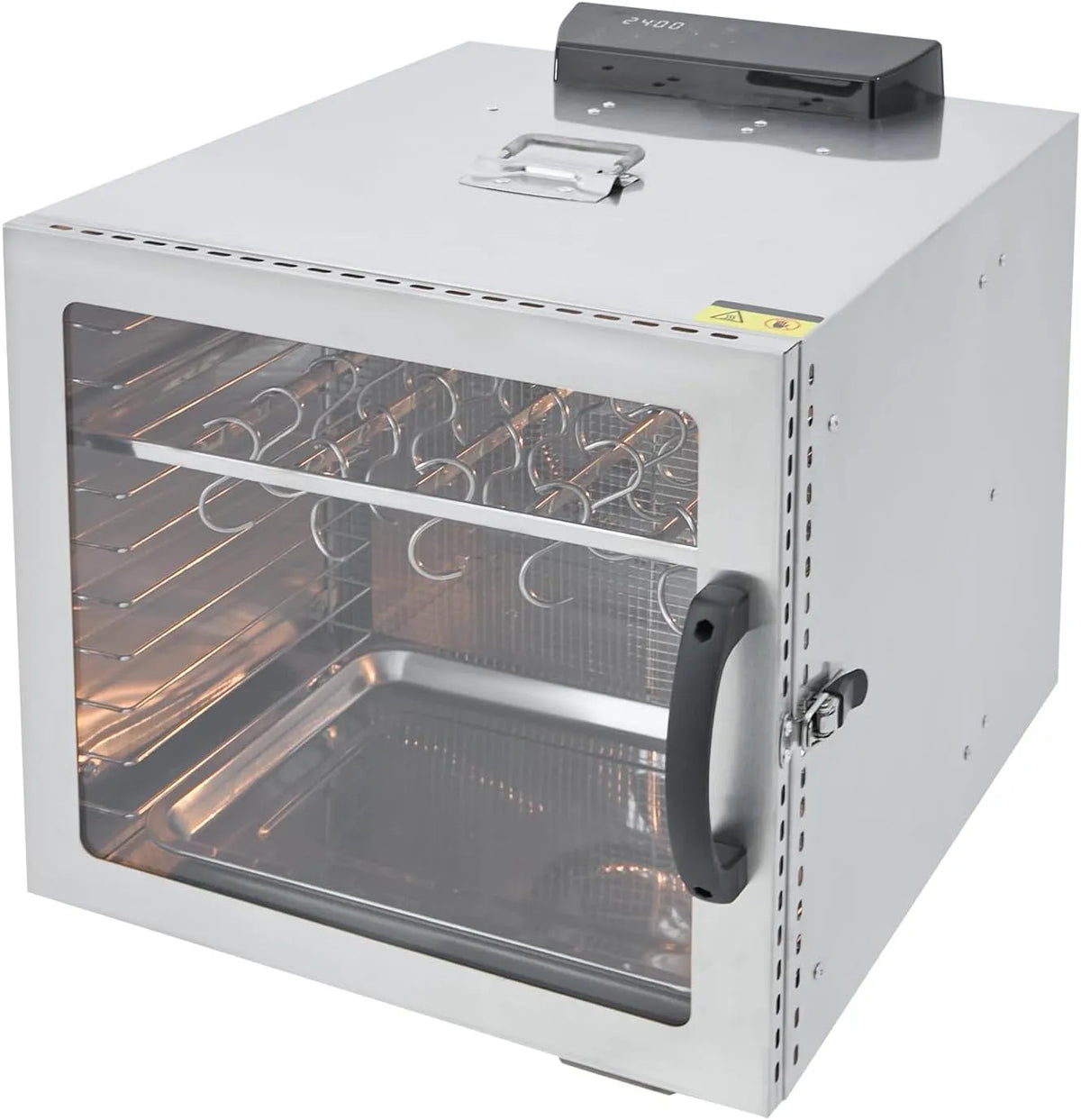 Lebensmittel-Dehydrator 42.5L Elektrisch Dürrautomaten 1000W 1800rpm Edelstahl Dörrautomat Trockenschrank, mit LED-Smart Panel and Timerfunktion