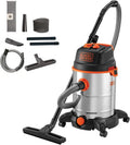 Black+Decker Nass-/Trockensauger BXVC30XTDE, Leistung 1600 W, Fassungsvermögen 30 Liter, Nass und mit Integrierte Steckdose für Elektrowerkzeug