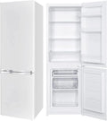 PKM Kühl-Gefrierkombination KG240EW Kühlen+52L, Fassungsvermögen 121L Gefrieren, Leiser Betrieb 40dB, Stand, LED-Beleuchtung, Weiß, Maße 143x50cm