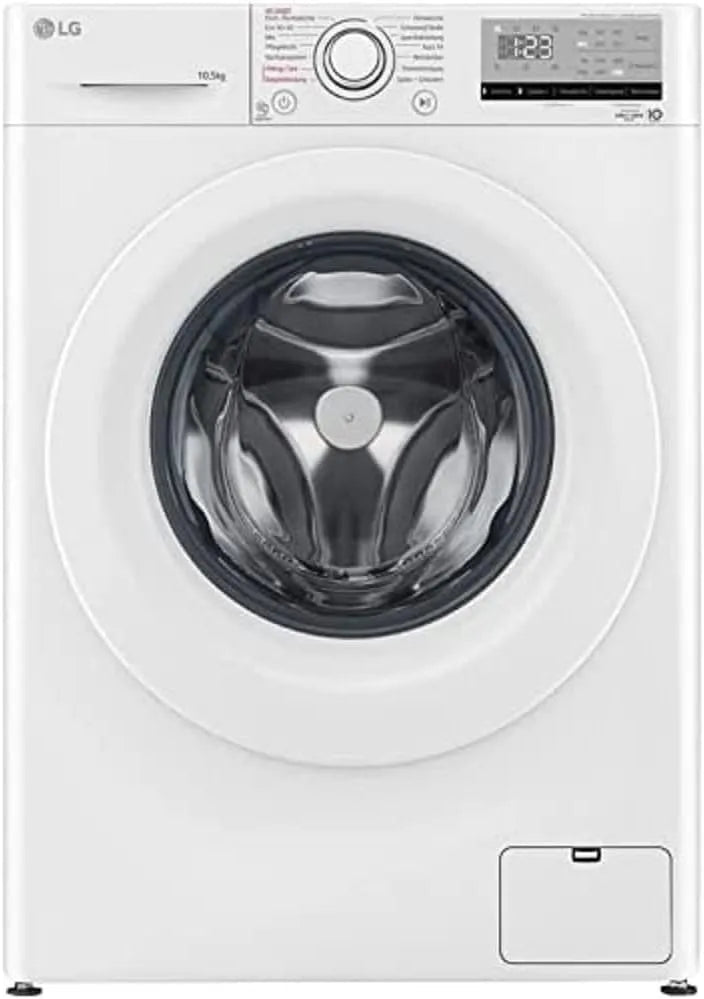 LG Waschmaschine F4WV31X3G 1400, Frontbeladung 10,5 kg, 62 x 60 x 85 cm ꟷ Weiß, Energieklasse B, min, AI Direct Drive, Wi-Fi