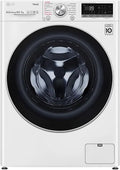 LG Waschtrockner V7WD107H2E 1400, Frontbeladung 10,5-7 kg, 62 x 60 x 85 cm ꟷ Weiß, Energieklasse E, min, AI Direct Drive, Wi-Fi