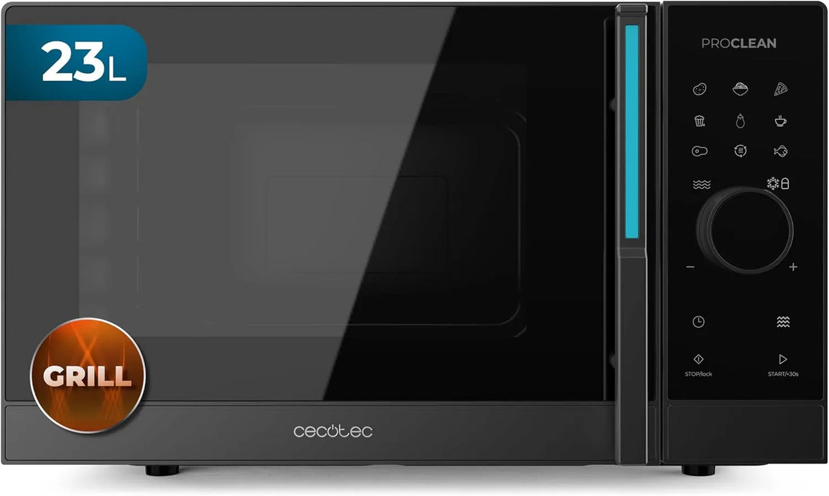 Cecotec Mikrowelle 6120, Fassungsvermögen 23 l, Leistung 800 W und 1000 W, Drehteller 285 mm, Fassungsvermögen 5 Leistungsstufen, Timer 60 Minuten