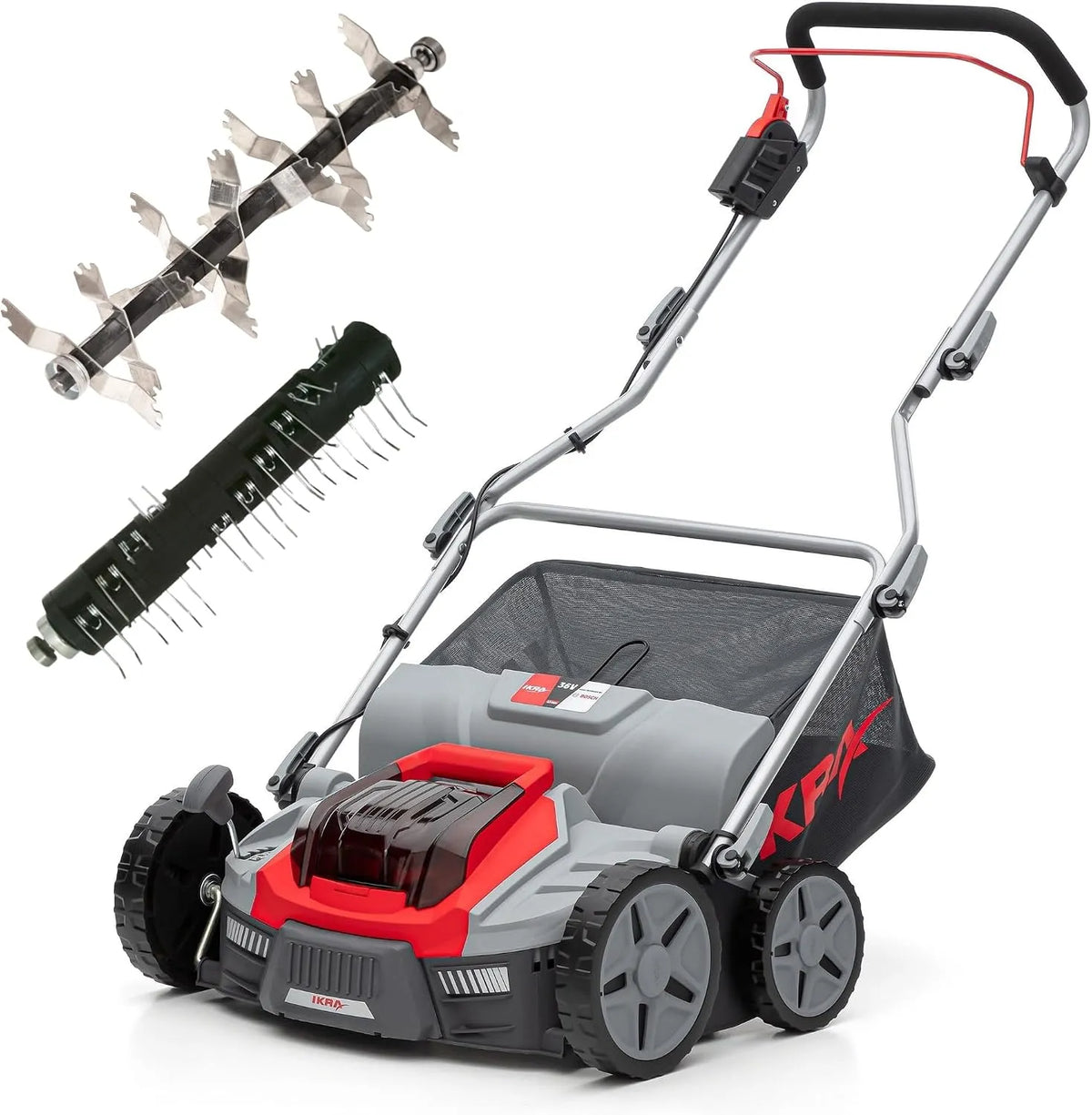 Bosch Modell, IKRA 36V Akku Vertikutierer Rasenlüfter 3in1 IB-SR 36, Arbeitsbreite 36cm, ohne Akku & Ladegerät
