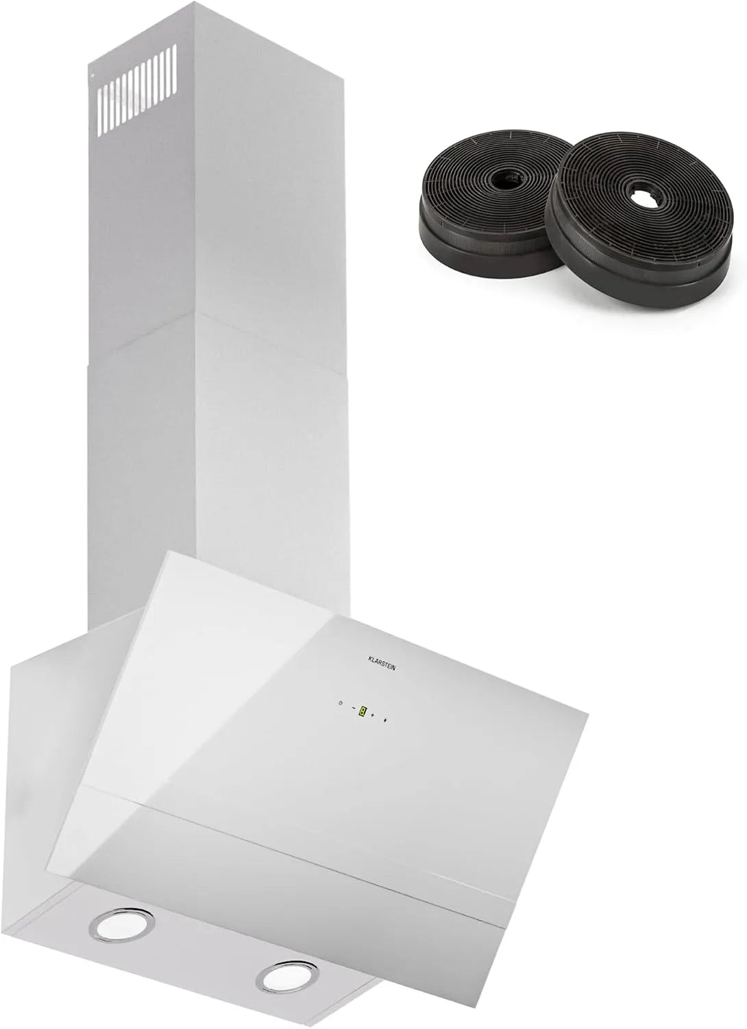 Klarstein Dunstabzugshaube, 305m³/h, Leise Abzugshaube Abluft, Effiziente Wandhauben mit LEDs & Touch Controls, Breite 60cm, h Luftstrom