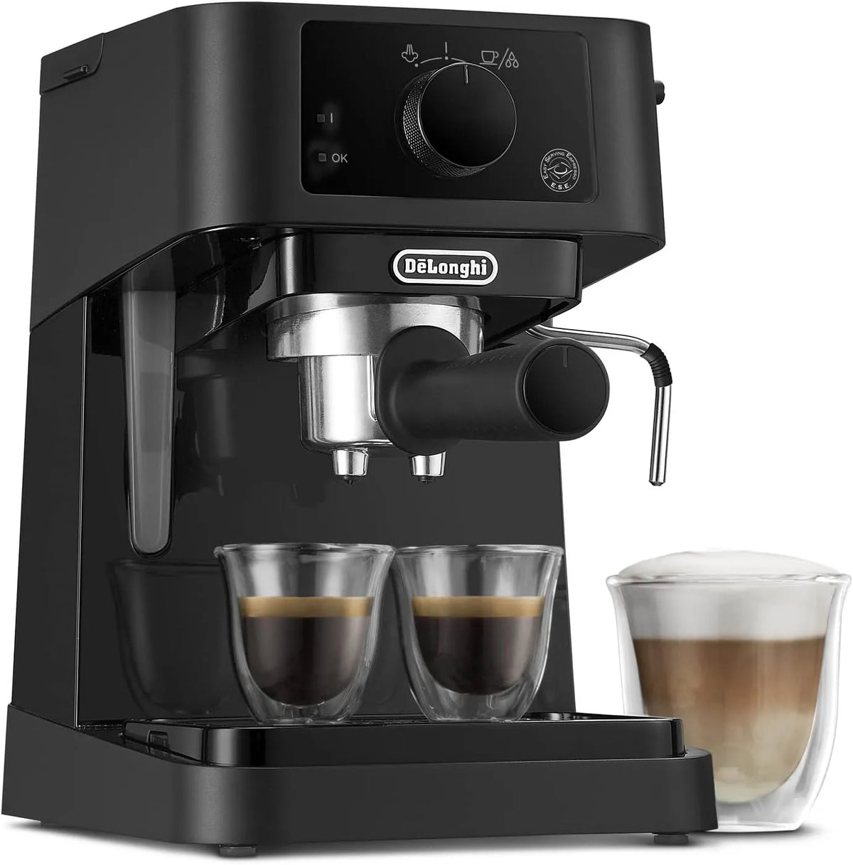 De'Longhi Espresso-Siebträgermaschine EC 235 235.BK, Fassungsvermögen 1 l Wassertank, Leistung 1100 W, Stilosa.BK, traditionelle Espresso, Stilosa EC