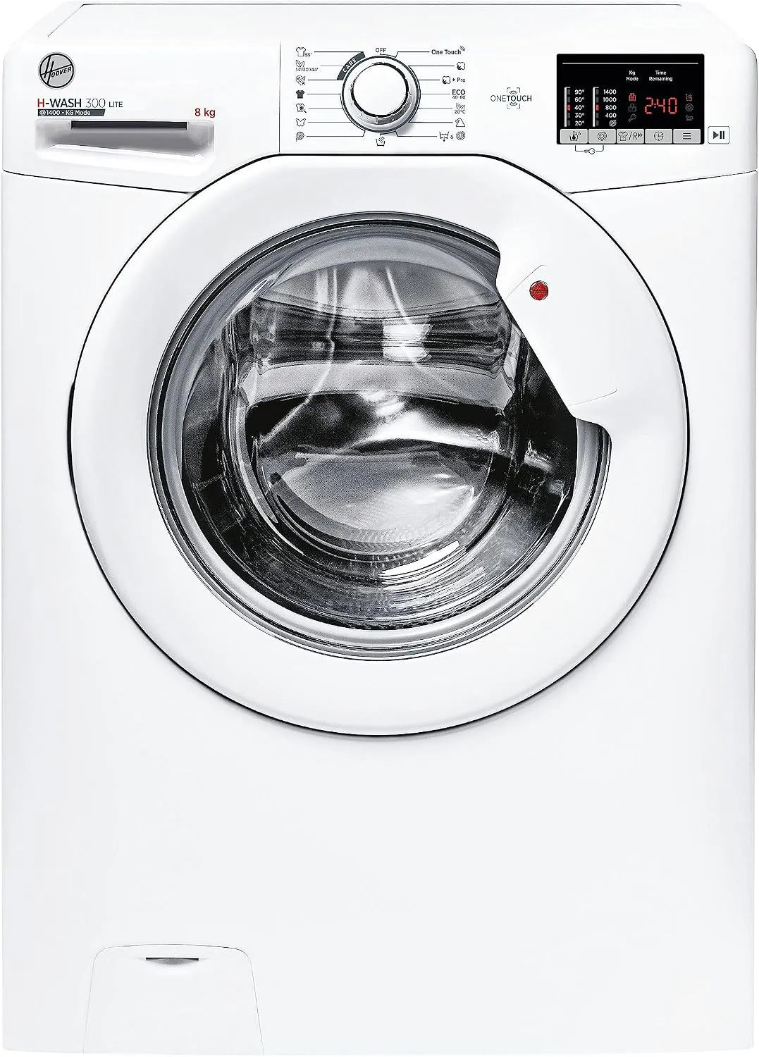 Hoover Waschmaschine H-WASH 300 LITE H3W 482DA3/1-S, Gewicht 8 kg, 16 Betriebsprogramme, Mix-Power-System