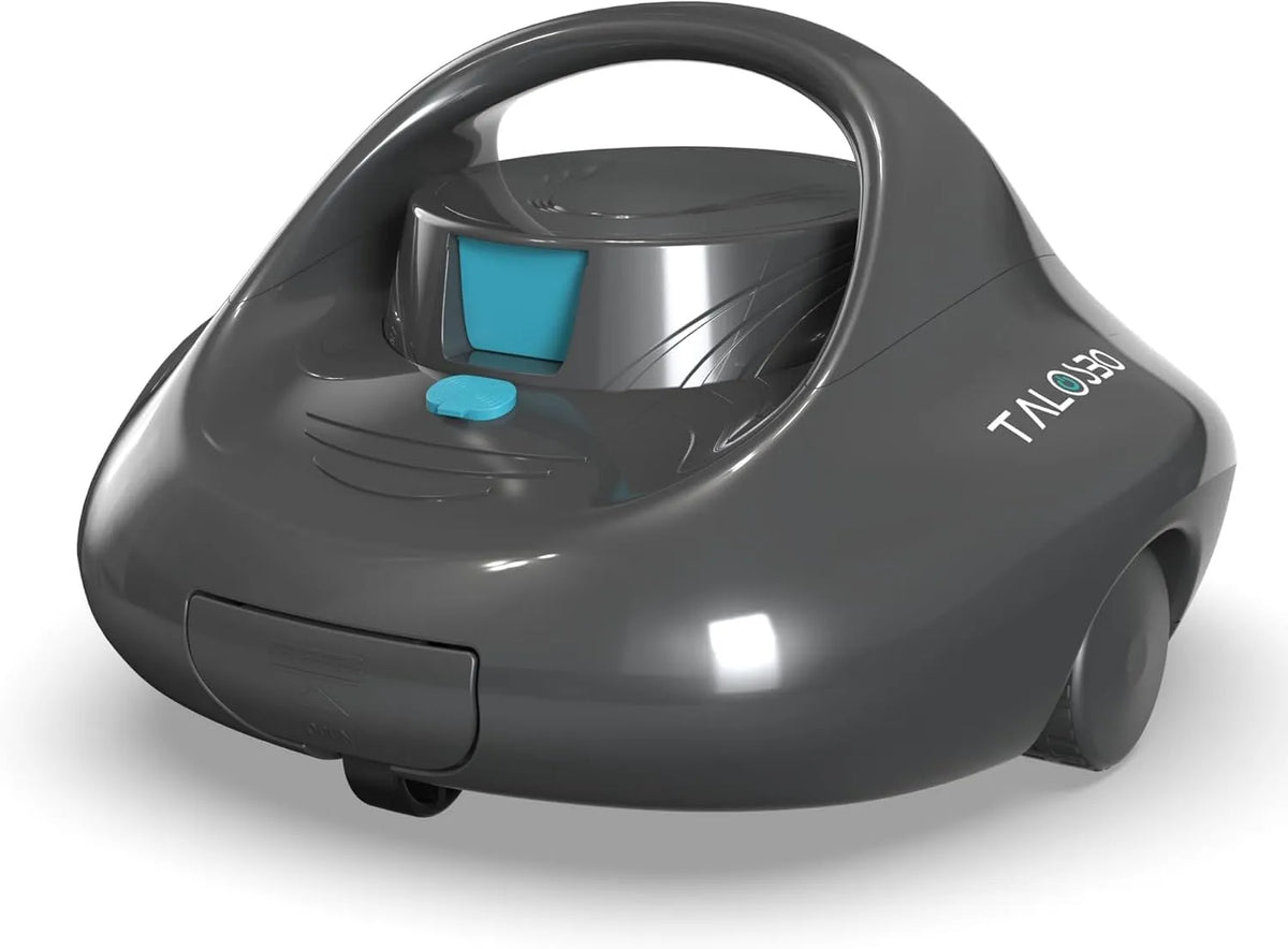 Poolroboter Pleco Se, Automatischer Kabelloser Poolreiniger Duale Motoren für Flachboden Pool bis zu 80 m², Akku 130 Mins Leistungsstarke Reinigung