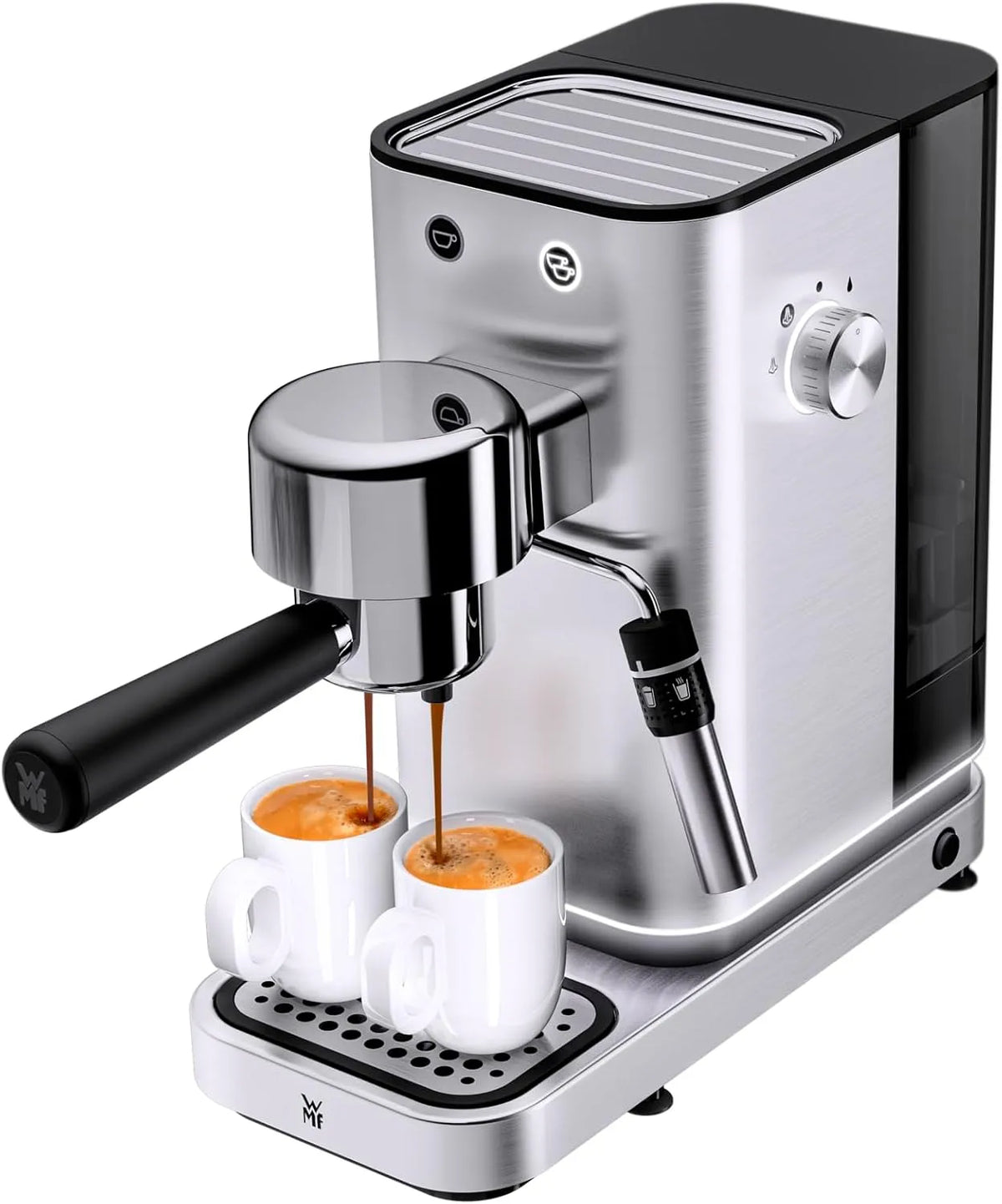 WMF Espresso-Siebträgermaschine, 3 Einsätzen für 2 Tassen Espresso, Thermoblock-Heizsystem, LED-Beleuchtung, Lumero, Milchaufschäumdüse