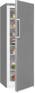 Exquisit Gefrierschrank GS280-H-040E, Standgerät, Fassungsvermögen 242 l Volumen, inoxlook, Gefrieren, Türanschlag wechselbar