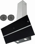 Dunstabzugshaube GFK-90S K&H Kopffreie, Cooker Hood 9 Leistungsstufen, Energieklasse A++, Metall Fettfilter, in Schwarz, 90cm Wandhaube, 520 m³/h