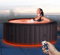 Whirlpool, 6 Personen aufblasbar, Aurora mit LED Beleuchtung, Aufstellpool inklusive Fernbedienung, Aufblasbarer, Spa ⌀ 204.0 cm, Miweba MSpa Outdoor