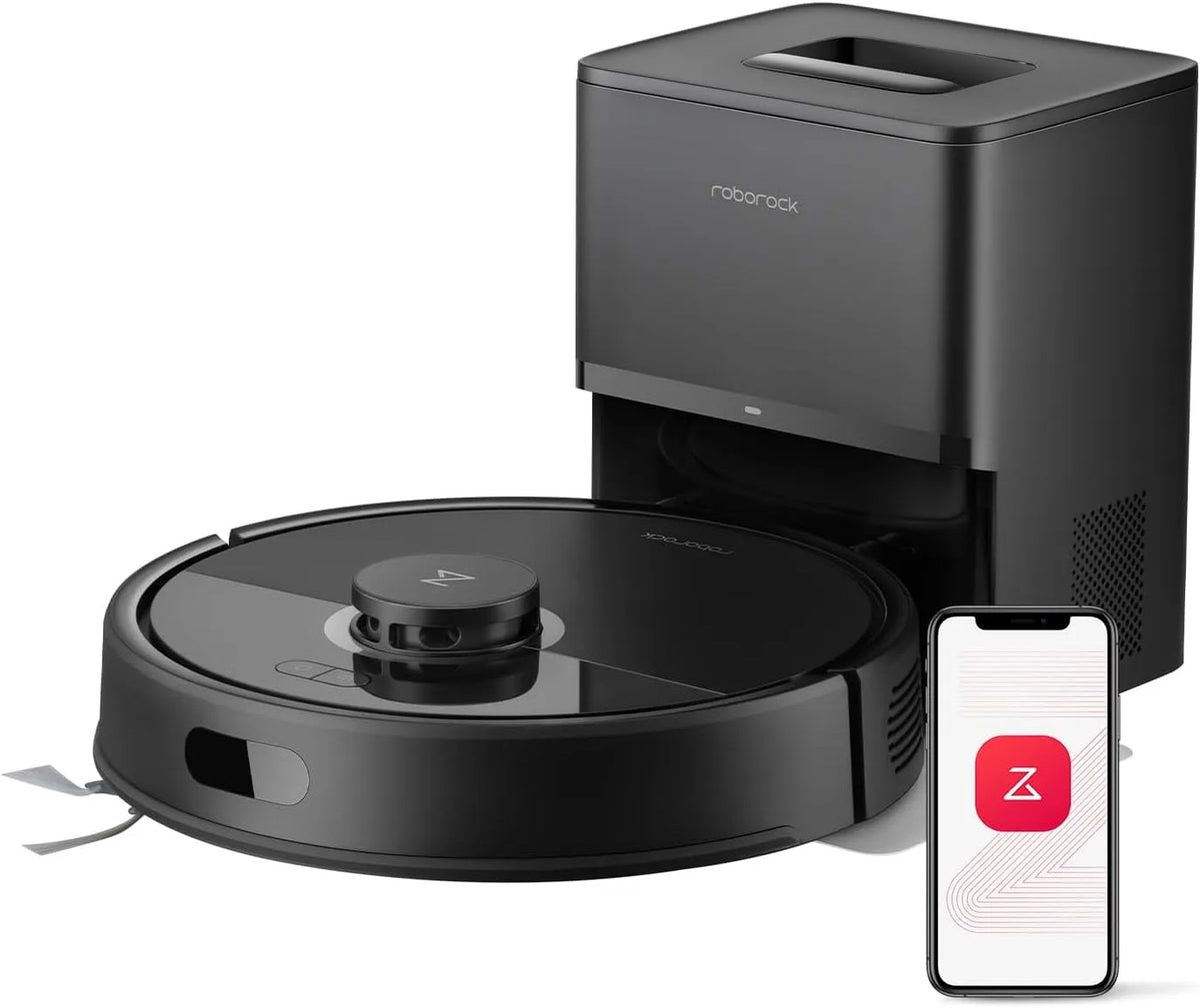 Roborock Saugroboter, Q7 L5+ mit Wischfunktion, 8.000 Pa Saugkraft, Automatischer Staubentleerung, Dual Anti-Tangle System, LiDAR-Navigation