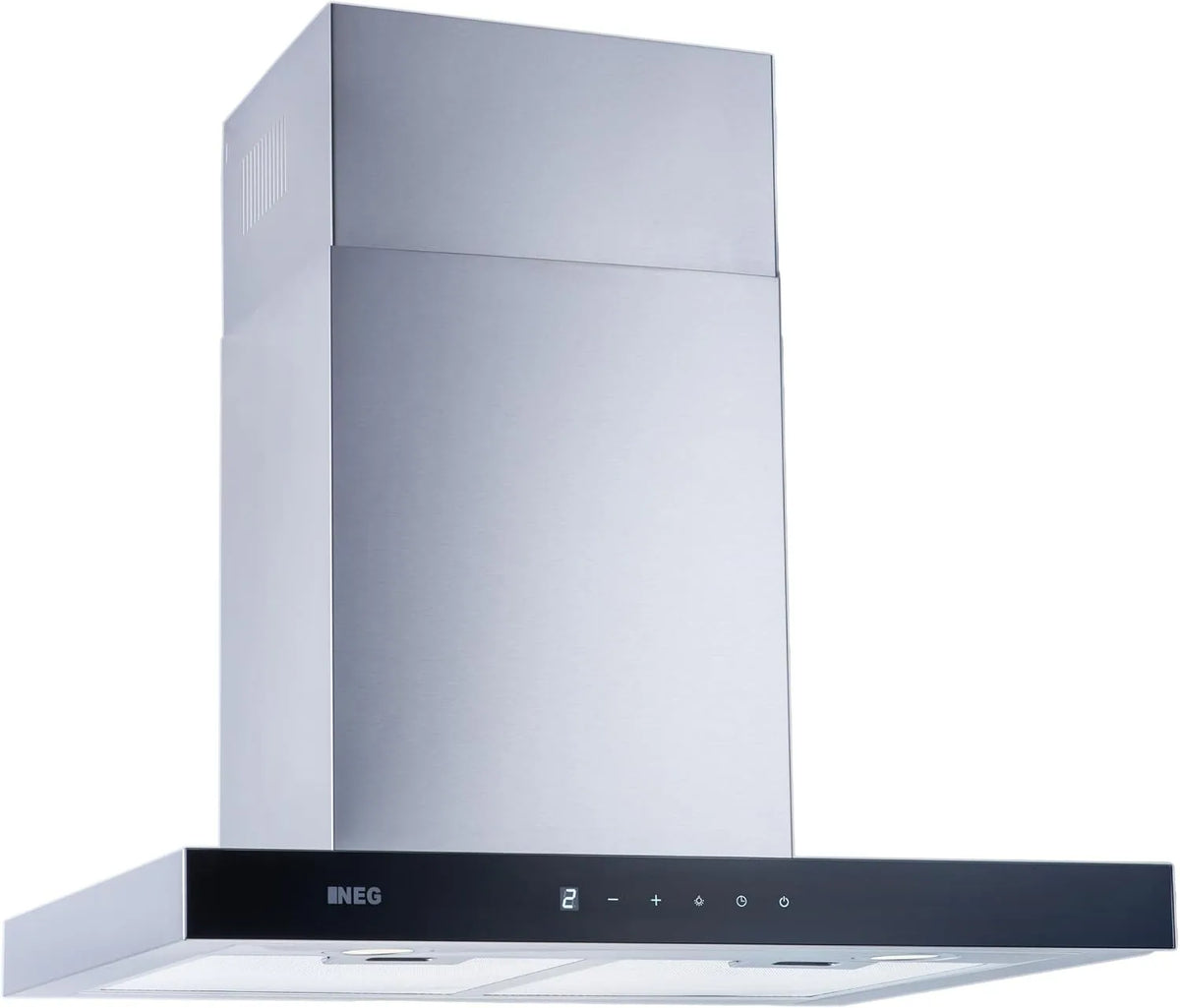 Dunstabzugshaube NEG3660WH2 NEG, Wandhaube 60 cm Edelstahl, 2 Power-Stufen bis 830 m³/h, Abluft und Umluft, Sensor-Touch