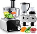 Processor Howork Food, Leistung 1500W, Zum Zerkleinern, Hacken, Smoothies, Edelstahl Silber, Processor 1500W, Großes Fassungsvermögen Multifunktion