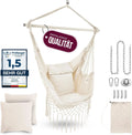 & Outdoor XXL Hängesessel Indoor, All Inclusive Paket mit Aufhängung + 3 Kissen, Hängematte Indoor Wohn- Schlafzimmer, Garten Balkon Terrasse