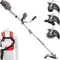 Bosch Rasentrimmer IB-BC 33 3-Zahn-Messer 80-Zahn-Sägeblatt, IKRA 36V Akku Freischneider, inklusive. Easy-Load-Fadenspule, & Schultergurt