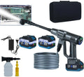 Hochdruckreiniger 200Bar/2900Psi Mobiler Akku, akkubetrieben 4000Mah x 2, Max 200Bar, 2900Psi mit Bürstenlosen, Modell 200Bar, Autowäsche