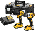 DCK2062L2T-QW DCD709 DCF809, KIT XR 18V = Taladro Percutor + Atornillador Impacto + 2 baterías Li-Ion 3Ah + maletín TSTAK II
