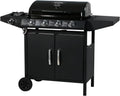 Gasgrill, 'Festa 5', Leistung 12,9 kW- in Schwarz, 5 Brenner davon 1 Seitenbrenner