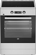 Beko Induktionskochfeld FSM69301SXT, Fassungsvermögen 72 l Garraum-Volumen, 4 Kochzonen, 8 Heizarten, 1-fach Teleskopauszug, Freistehender Herd