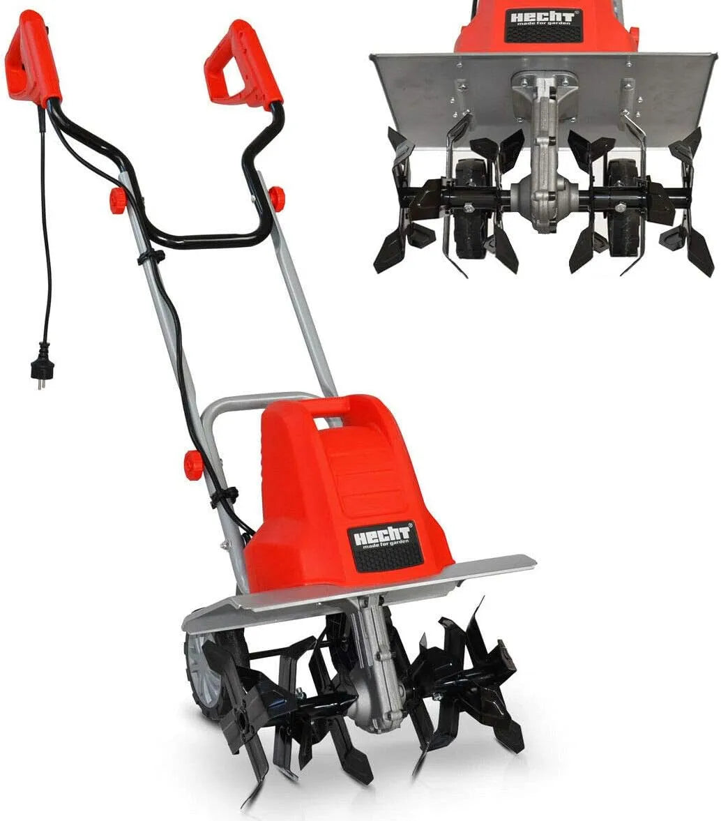 Motorhacke HECHT Elektro, 24 Messer, elektrische Gartenfräse, Kultivator, Rot, 1500 Watt, für effektive Bodenbearbeitung, Gartenhacke