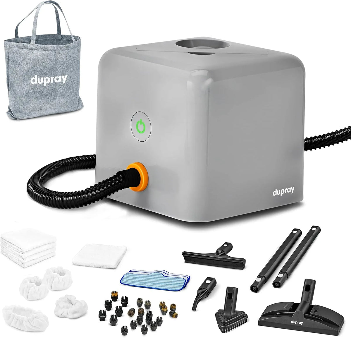 Dampfreiniger Dupray Neat Plus, Neat Plus + 40 Zubehörteile, Vielseitiger Hochleistungs für Zuhause: Böden, Möbel, Autos und mehr, EU-Stecker
