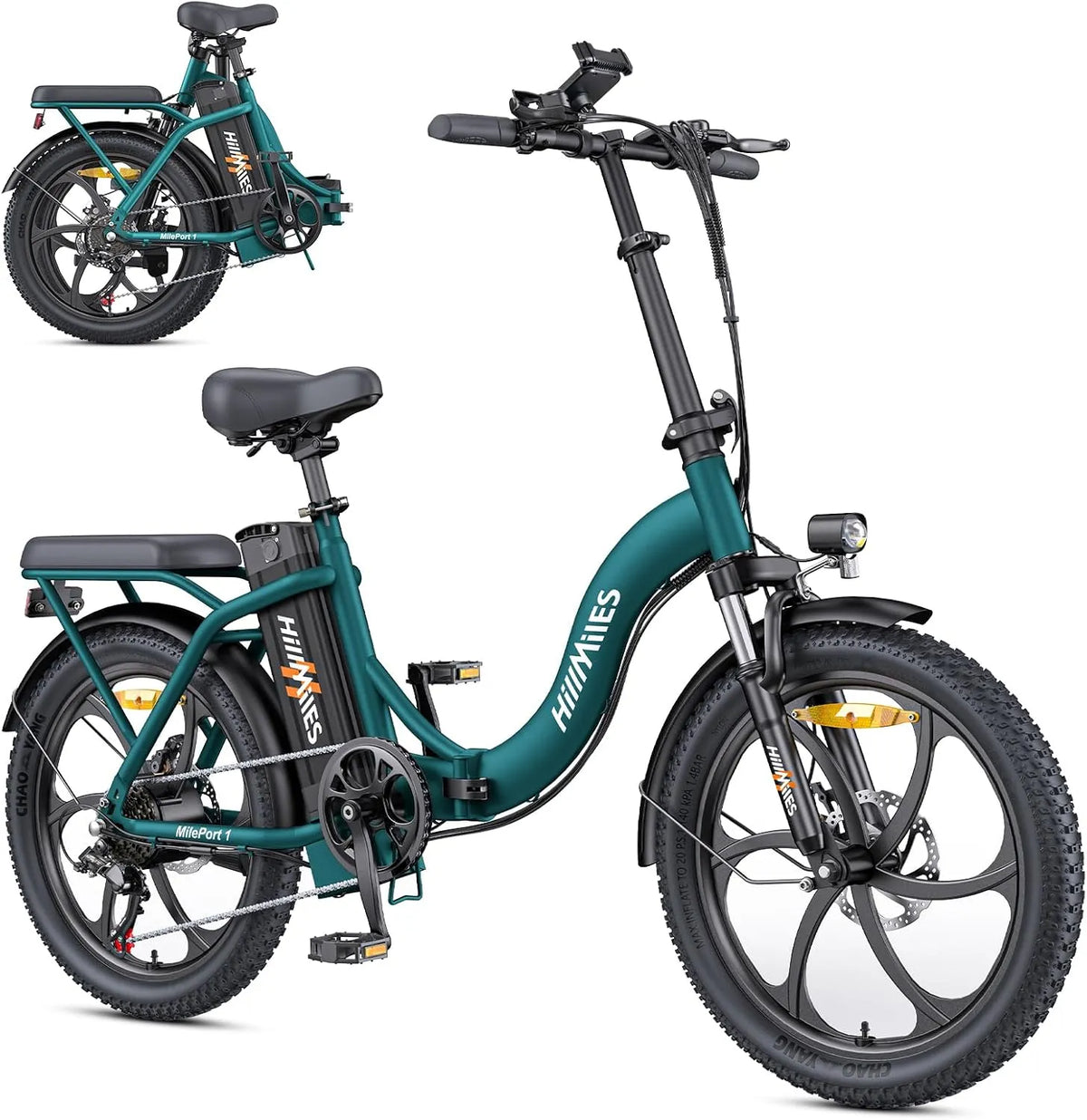 Reifen, Geschwindigkeit 25KM, Leistung 250W Klappbares Elektrofahrrad Mit 36V 13AH Abnehmbarem Akku, 20„* 3.0' Fetter E-Bikes Für Stadtpendler, 25KM/H