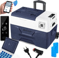 Kesser Kompressor, Fassungsvermögen 30 Liter Mit APP-Steuerung USB-Anschluss 12/24 V 230V, +Teleskopstange, Boot, Kühlbox elektrisch Gefrierbox, Lkw