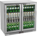 Kühlschrank GBC3002S METRO Professional Glastür, 6 verstellbare Einlegeböden, Edelstahl, Hartglas, LED Beleuchtung, silber, Fassungsvermögen 198 L