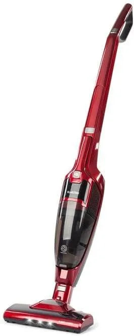 Klarstein Staubsauger 50min, TurboHybrid Zyklon, Kabellos für Betriebsdauer, platzsparend, metallic-rot, 2 Saugstufen, Akku, Handstaubsauger, Li-Ion