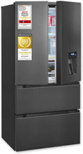 Exquisit Kühlschrank FD5490-160-WS-202E, Fassungsvermögen 506 L, 2-in-1, Kühl- und Gefrierteil, Frenchdoor, Kombigerät, No-Frost, Wasserspender