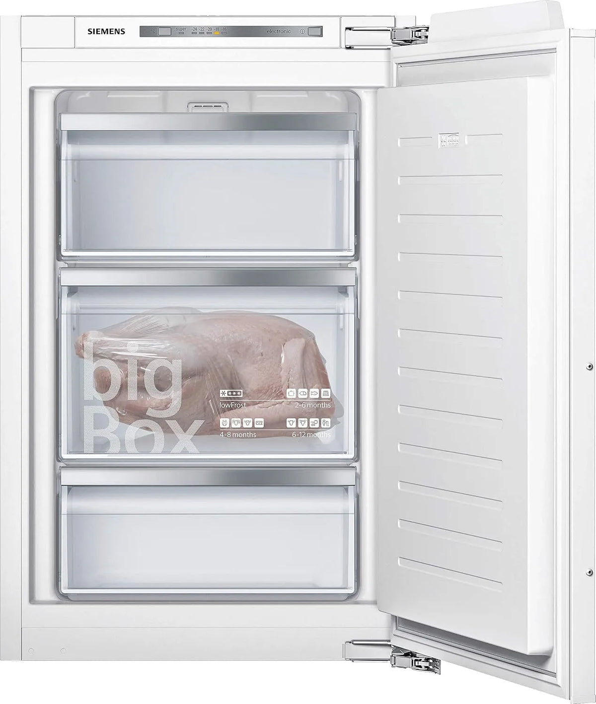Siemens Gefrierschrank GI21VADE0 iQ500, Fassungsvermögen 96 l, Made in Germany, softClosing-Tür, big box, Flachscharnier mit Softeinzug, Einbau