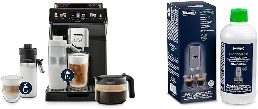 De'Longhi Kaffeevollautomat ECAM452.67.G DLSC 500, Heiße & Kalte Getränke auf Knopfdruck, inklusive. Kaffeekanne, Touchscreen