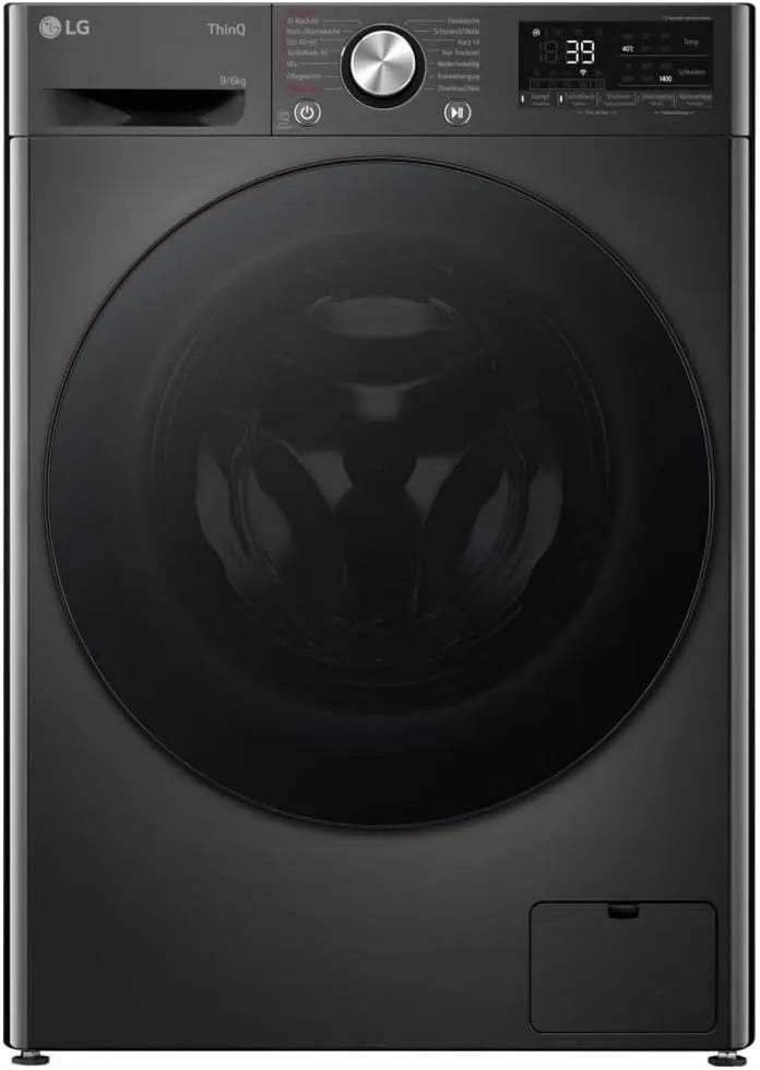 LG Waschtrockner W4WR7096YB, Frontbeladung 9-6 kg, Maße 62 x 60 x 85 cm, TurboWash 360, Große Kapazität, Energieklasse D, Wi-Fi, AI Direct Drive, Weiß