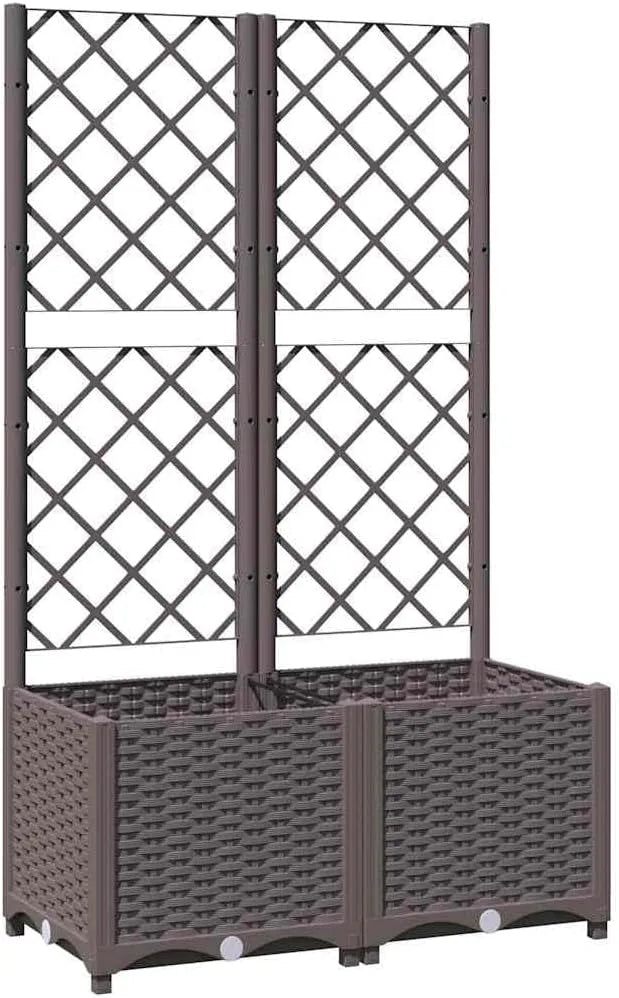 Braun, mit Pulverbeschichtung für Garten Balkon Terrasse Pflanzen Gemüse Kräuter Blumen Hochbeetgarten, Verzinktes Stahl Hochbeet 249x100x68 cm