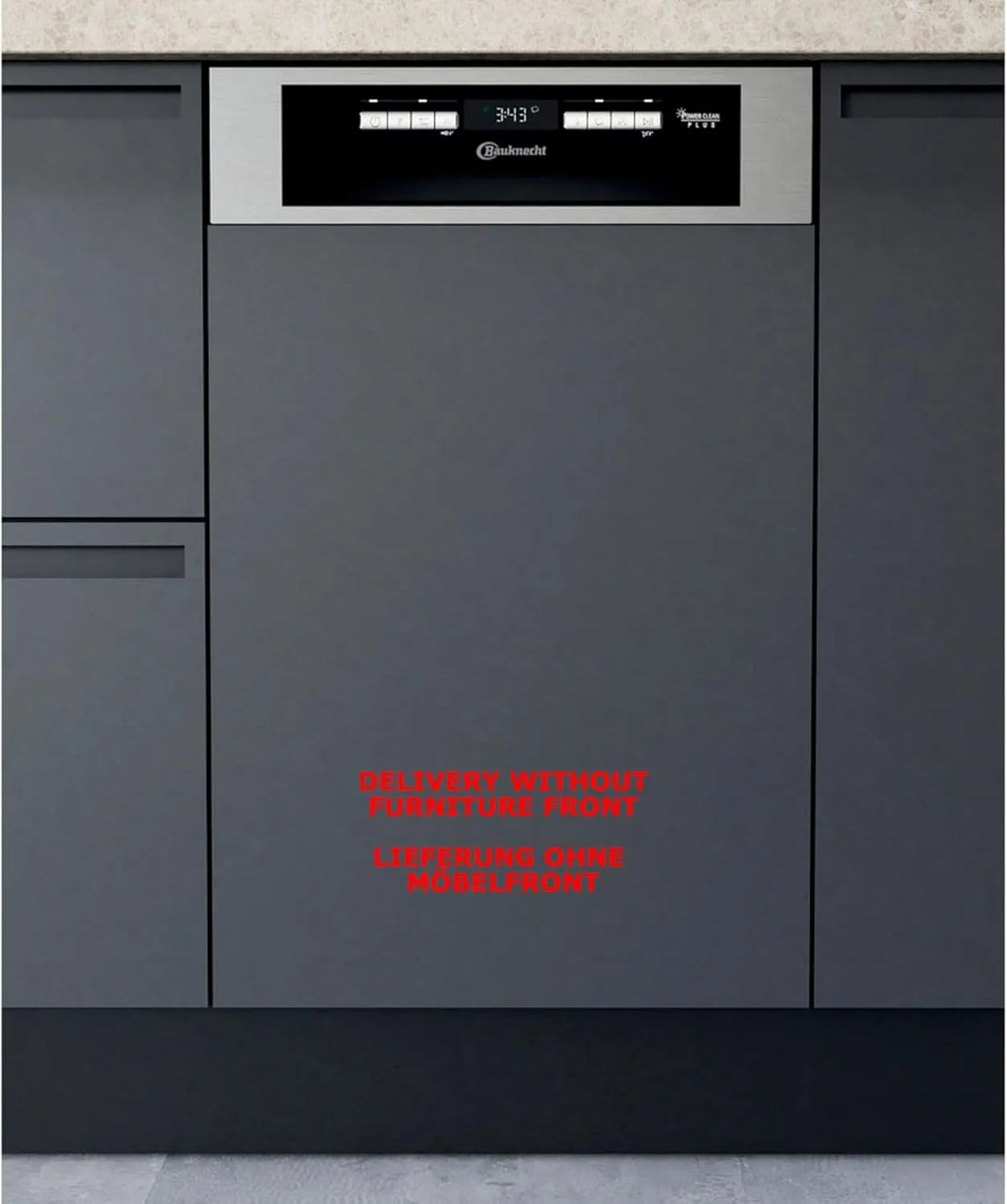 Bauknecht Geschirrspüler 3O23, Breite 45 cm, BSBO PF X Integrierter, Sensor-Programm, PowerClean, Hygieneprogramm, Vollwasserschutz, ckschublade