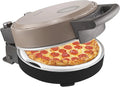 Für knusprige Pizzen in 5-10 Minuten Bestron Pizzaofen, inklusive. Schamottstein & 2 große Holzspatel, in Beige, Satin Collection