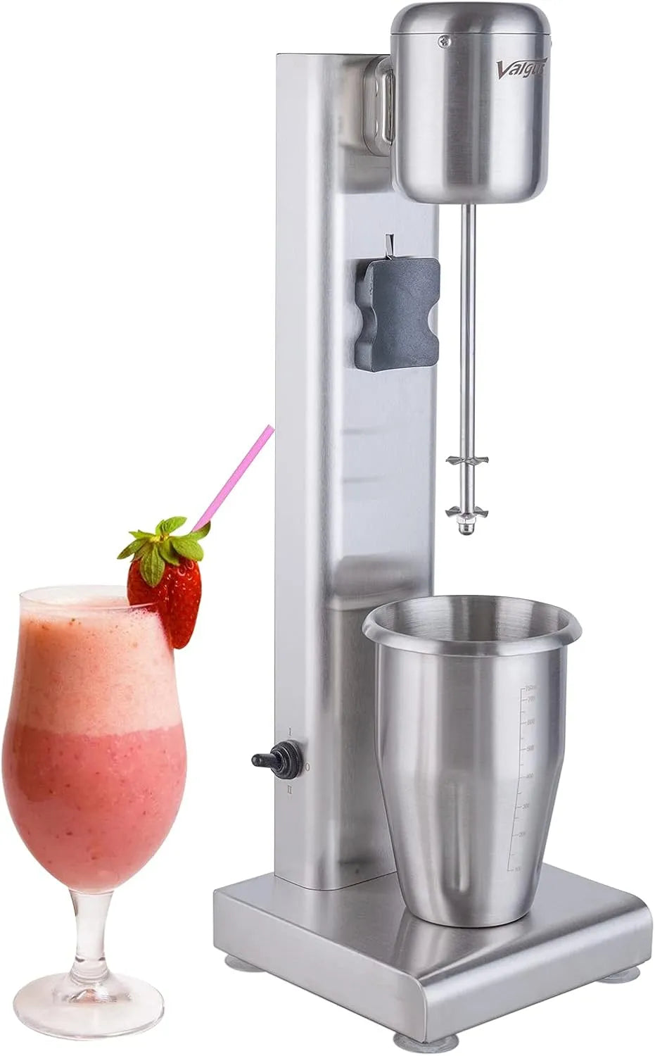 Valgus mit Edelstahlgehäuse-Milchshaker-Maschine geräuscharmer Stand-Getränkemixer-Mixer für Eiscreme, Fruchtsaft, Tiki- und Kakaogetränke