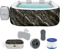 Bestway Whirlpool, Lay-Z-SPA LED Hollywood AirJet für 6 Personen 180 x 180 x 66 cm, Marmor-Optik, Marquinia
