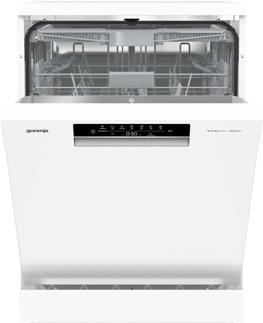 Gorenje Geschirrspüler GS643C90W, Maße 84,5 x 59,9 x 59,7 cm, 60 breite, 16 Maßgedecke, 6 Betriebsprogramme, in freistehender Ausführung, TotalDry