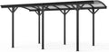 Carport, Home Deluxe, FALO, inklusive. Montagematerial I Autoüberdachung Garage Unterstand, Maße: 505 x 300 x 226/240 cm, Design, Anthrazit