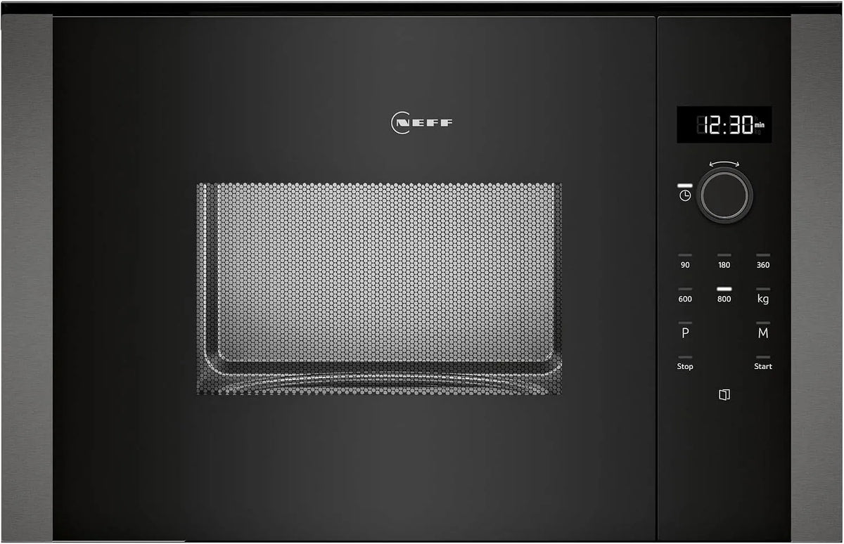 Neff Mikrowelle HLAWD23G0, Einfache Bedienung durch Drehknebel und LED-Display Plus, Easy Clean Selbstreinigung, Graphite-Grey, Automatikprogramme