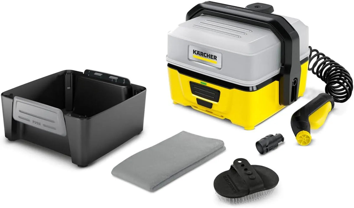 Kärcher mobiler Niederdruckreiniger, Mobile OC 3 Pet Box, Wassertankvolumen: 4 l, Lithium-Ionen-Akku, abnehmbarer Wassertank, schonender Niederdruck
