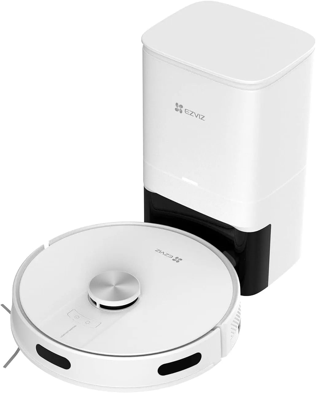 Staubsauger RE4, EZVIZ Staubsaugerroboter mit automatischer Staubentleerung, Plus, WLAN mit LiDAR Navigation und Hinderniserkennung, APP-Steuerung