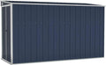 Geräteschuppen, Gartenhaus Gerätehaus Gartenschrank Gartenschuppen Fahrradhaus Schuppen Anthrazit 118x288x178 cm Verzinkter Stahl