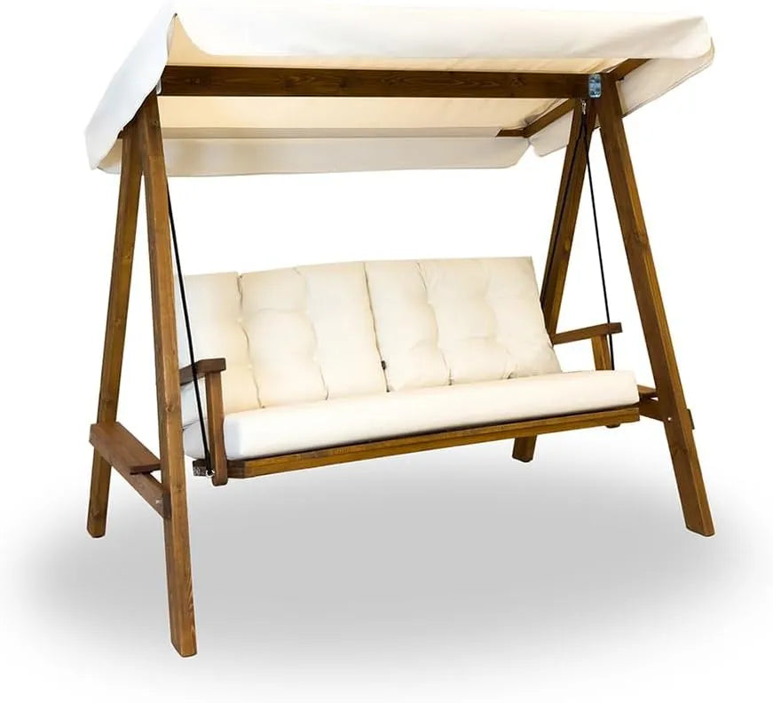 Hollywoodschaukel Pera 2000 WESTMANN Holz, Maße 203x116x180 cm, Beige