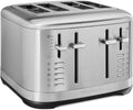 KitchenAid Toaster 5KMT4109ESX, Breite 3,2 cm, Leistung 1960W, Extrabreite Schlitze, Auftau, Edelstahl, für 4 Scheiben, 7 Bräunungsstufen