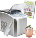 NUTRI-ICE MAKER Edelstahl Eiswürfelbereiter Nutrilovers Eiswürfelmaschine, Transparente Eiswürfel 2 Größen, inklusive. Moscow Mule Becher & Rezeptbuch